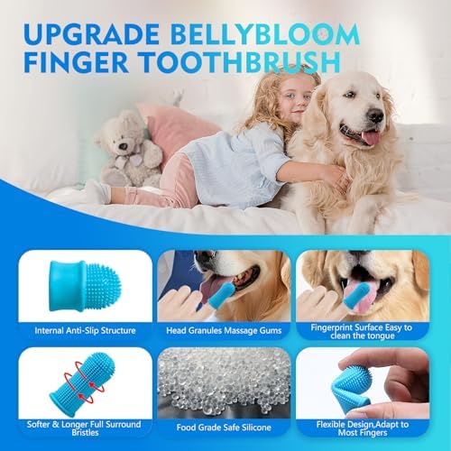12 Pack Food Grade Silicone Finger Pet Toothbrushes Kit for Dogs Cats Dental Care Teeth Cleaning 360° Dog Finger Toothbrush - Image 3
