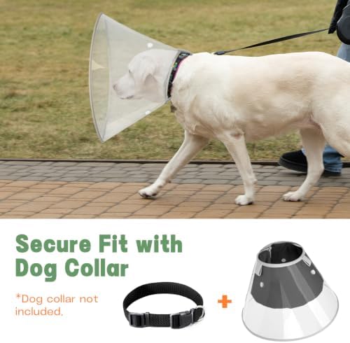 Dog Cone Collar with Soft Liner to Stop Licking, Elizabeth Recovery Collar After Surgery for Large Medium Dogs, Comfortable Pet Head Cone Alternative for Neutering Spay Injury - Image 5
