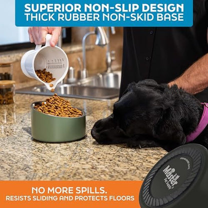 Master Pet Supply Stainless Steel Slanted Dog Cat Food Bowl 24 oz Black - Image 5