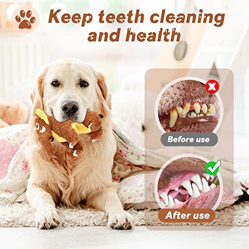 Letsmeet Dog Toys Durable Squeaky Plush Dog Toy for Puppy Teething Dog Chew Toys for Small, Middle, Large Dogs - Image 3