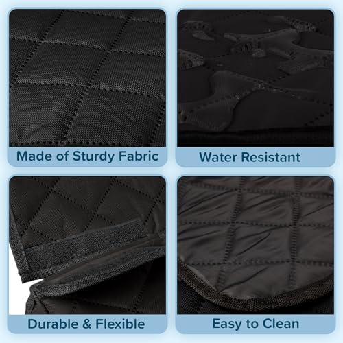 Dog Car Seat Cover for Back Seat - Water-Resistant Car Seat Protector for Cars, Trucks, and SUVs - Seat Cover Protects from Scratches, Mud, Pet Hair and Accidents - Car Accessories by PETMAKER (Black) - Image 3