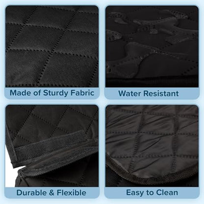 Dog Car Seat Cover for Back Seat - Water-Resistant Car Seat Protector for Cars, Trucks, and SUVs - Seat Cover Protects from Scratches, Mud, Pet Hair and Accidents - Car Accessories by PETMAKER (Black) - Image 3