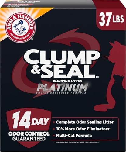 ARM & HAMMER Clump & Seal Platinum Clumping Cat Litter, Online Only, 37 Lbs by ARMHAMMER