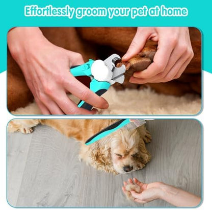 VIWIK 2 in 1 Dog Nail Trimmers with LED Light for Bloodline, Dog Comb, Dog Nail Clippers with Quick Sensor & Safety Guard to Avoid Overcutting, Cat Puppy Claw Clipper for Grooming with Nail File Blue - Image 6