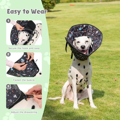Avont Soft Dog Cone Drawstring, Snap-in, Waterproof, Anti-Lick, Foldable - Image 4