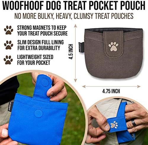 Dog Treat Pouch, Brown Pocket Sized Training Reward Pouch - Lightweight Dog Treat Holder with Magnetic Flap for Stability, Perfect Dog Accessories, Made of Durable Nylon, Machine Washable - Image 2