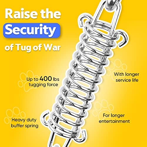 Petbobi Dog Tree Tug Toy, Outdoor Hanging Spring Bungee Tether, Large Dog - Image 3