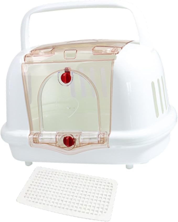 Dog Crate Pet Carrier Lightweight Pet Supplies Sturdy Portable Breathable Kennel Cat Carrier for Dog Kitten Walking Camping, White