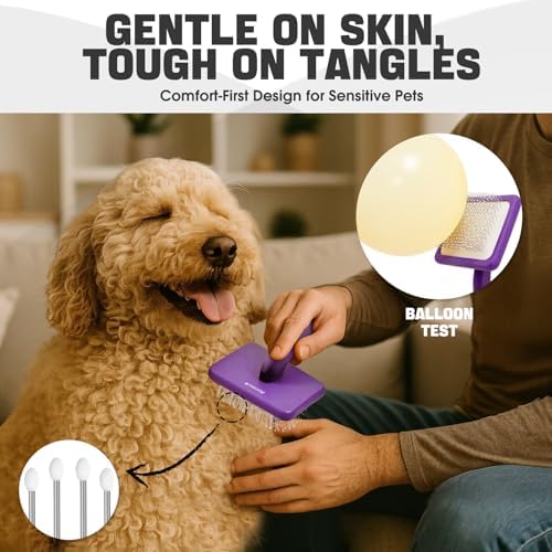 Bonteck Dog Slicker Brush for Dogs Grooming Kit 5PCS Long Haired Doodles - Image 3