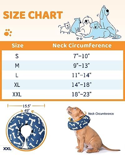 Supet Inflatable Dog Cone Collar Alternative After Surgery, Dog Neck Donut Collar Recovery E Collar for Neuter, Soft Pet Cone for Small Medium Large Dogs - Image 6