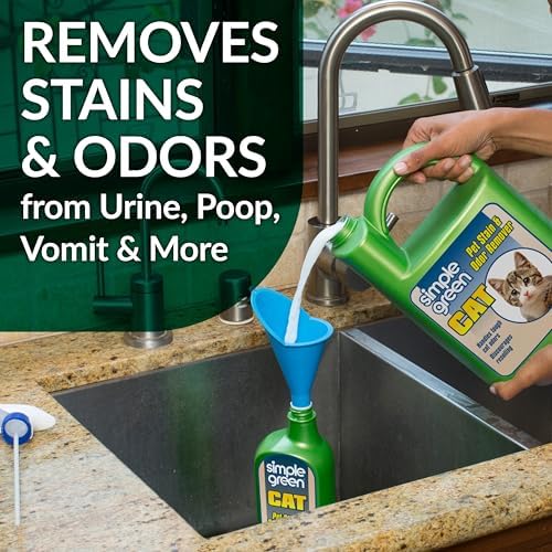 Simple Green Cat Stain & Odor Remover - Enzyme Cleaner for Urine, Feces, Blood, Vomit - 32oz - Image 3