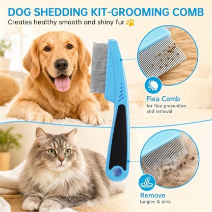ROZKITCH 3-in-1 Pet Hair Removal Kit, Grooming Glove, Comb & Carpet Scraper - Image 5