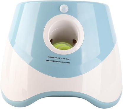 FILFEEL Automatic Dog Thrower Pet Interactive with 3 Soft Balls for Indoor and Outdoor Fun for Small Dogs (Lightblue)