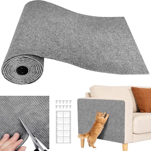 SREBAY Cat Scratch Couch Furniture Protector, Self-Adhesive Scratch Pad by SREBAY
