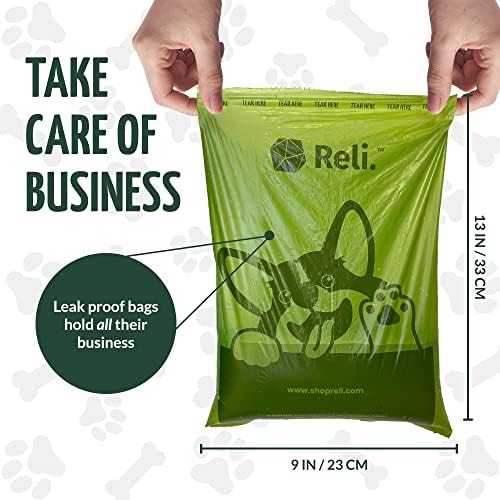 Reli. Biodegradable Dog Poop Bags (1100 Pack, 2 Large Rolls) Unscented - Image 3