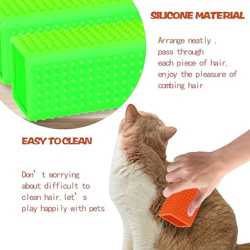 2pcs Pet Dog Cat Hair Remover, Pet Hair Removal Tool, Hollow Cleaner Brush for car，Interior, Furniture, Sofa (green and green) - Image 6