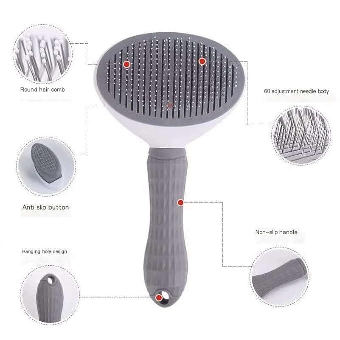 Cat Brush for Shedding, Kitten Brushes for Indoor Cats, For Long or Short Haired Cats,Cat Hair Brush Grooming Deshedding Brush for Dog Kitten Removes Loose Fur and flea removal comb