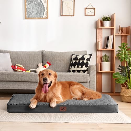 EHEYCIGA Orthopedic Dog Bed Large with Removable Washable Cover, Grey, 36IN - Image 6
