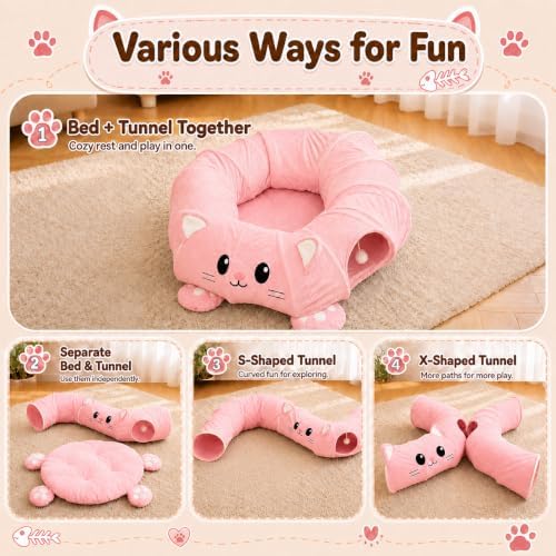 Cat Tunnel Bed with 21 Interactive Toys - Image 2