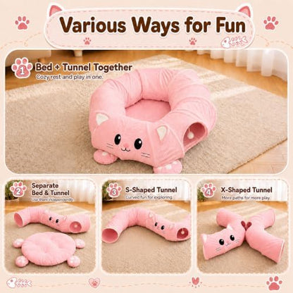 Cat Tunnel Bed with 21 Interactive Toys - Image 2