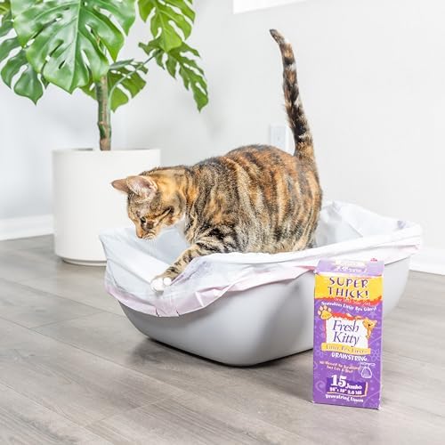 Fresh Kitty Litter Box Liners Super Thick, Durable, Easy Clean Up Jumbo Drawstring Scented Litter Pan Box Liners, Bags for Pet Cats 15 Count (Pack of 3) - Image 7