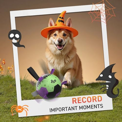 QDAN Halloween Dog Toys, Dog Soccer Balls with Straps, Outdoor Dog Toys - Image 5