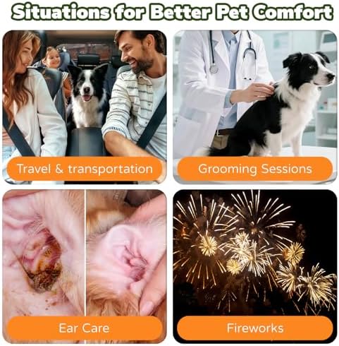 Dog & Cat Calming Band Cat Anxiety Relief Cover,Double Layer Thickened Pet Ears Elastic Neck Band Noise Cancelling Ear Muffs for Anxiety Relief/Noise Protection,Grooming,Thunder,Fireworks - Image 6