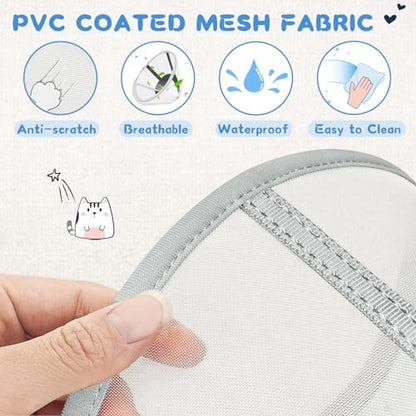 Supet Cat Cone Collar Soft, Air Mesh Recovery Collar to Stop Licking, Breathable Neck Cone Alternative, Lightweight Cat Head Cone Anti Scratch (S) - Image 5