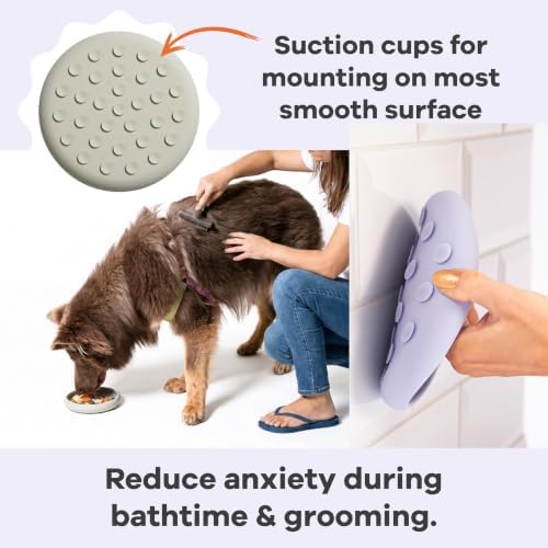 Large Lick Dish - Silicone Lick Mat + Slow Feeder for Cats & Dogs (Sage) - Image 4