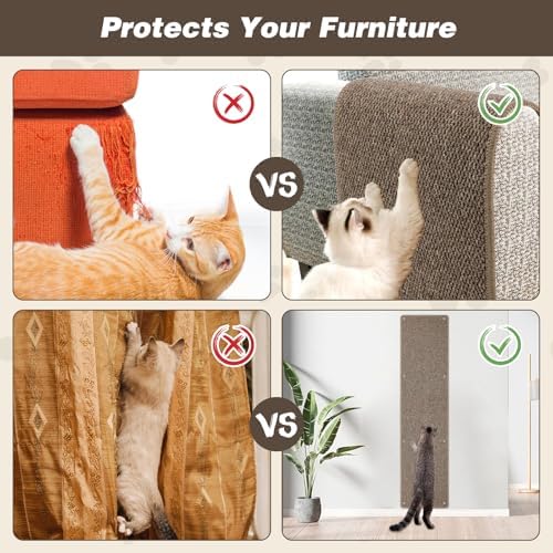 FHTONGE 71x15.8" Thickened Cat Wall Climbing Carpet with 16 Fixed Nails - Image 4