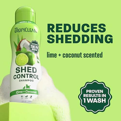 TropiClean Deshedding Dog Shampoo, Lime & Coconut Scent, 20oz. - Image 2