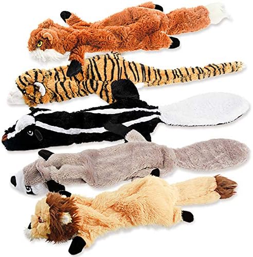 Dog Squeaky Chew Toys No Stuffing Soft Plush for Small Medium Large Breed by FIREOR
