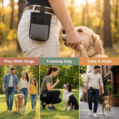 Black Portable Small Dog Treat Pouch, Treat Bag for Dog Training - Image 7