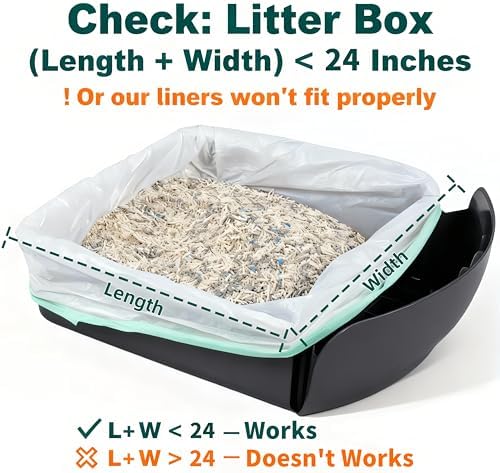 120 Count Cat Litter Box Liners Compatible with Litter Robot 3 & 4, Cat Litter Liners for Automatic Litter Box, Extra Thick Heavy Duty Waste Bags with Drawstrings, 25.2" x 15.7" (10-12 Gallons) - Image 2