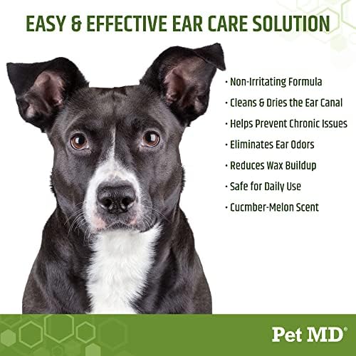 Pet MD Dog Ear Cleaning Wipes with Aloe and Eucalyptus + Veterinary Tris Flush Cat & Dog Ear Cleaner - Image 4