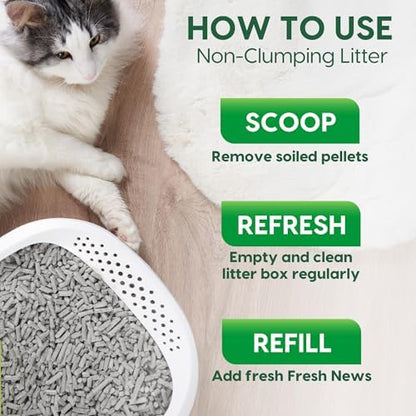 Fresh Pellet Non-Clumping Paper Cat Litter, 25 Pound - Image 6