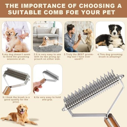Medium Handmade Wooden Dog & Cat Comb - Image 3