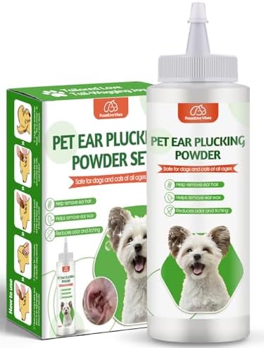 Pawsitive Vibes Dog Ear Powder for Hair Removal, 30 g, Grooming Aid by PawsitiveVibes