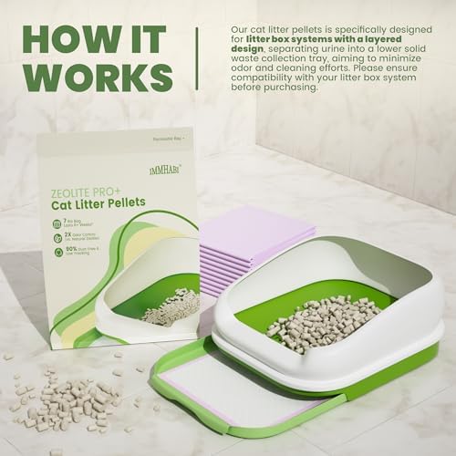 Enhanced Zeolite Cat Litter Pellets 7lbs & Cat Pee Pads 10 Count Set - Image 2