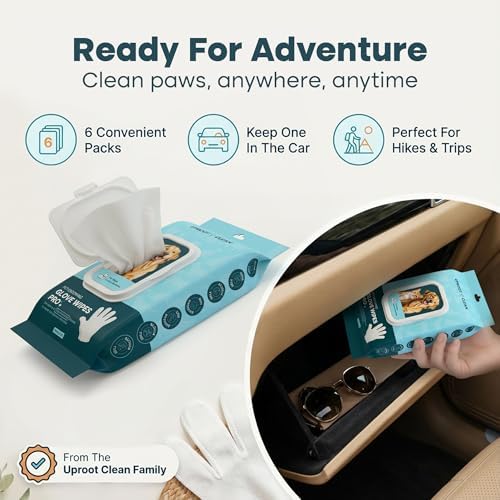 Uproot Clean Pet Grooming Gloves: Deodorizing & Grooming, 3-Month Supply - Image 6