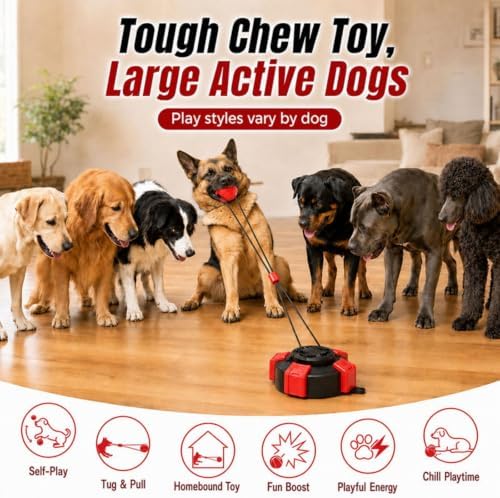Interactive Suction Cup Toys for Large Dogs with Extended Rope, Dog Tug of War for Aggressive Chewers, Durable Stimulation Toys to Keep Them Entertained - Image 7