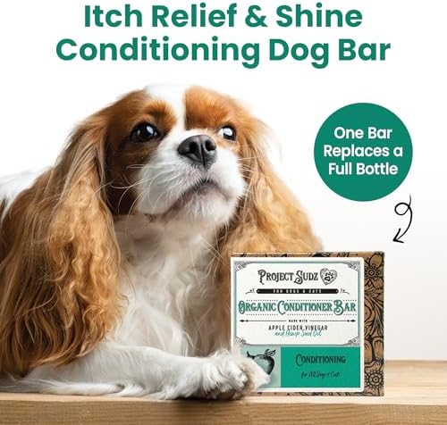 Project Sudz Dog Shampoo and Conditioner Bar with Hemp Seed Oil | Organic Dog Shampoo for Allergies and Itching | All Natural Bar Shampoo and Conditioner (2) - Image 2