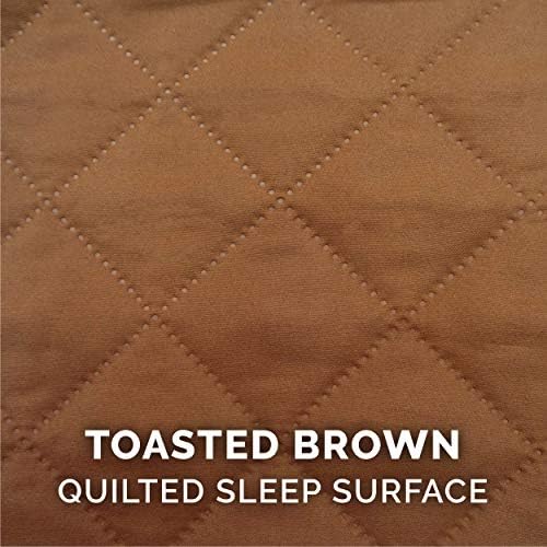 Furhaven Cooling Gel Dog Bed for Medium/Small Dogs w/ Removable Bolsters & Washable Cover, For Dogs Up to 35 lbs - Quilted Sofa - Toasted Brown, Medium - Image 6
