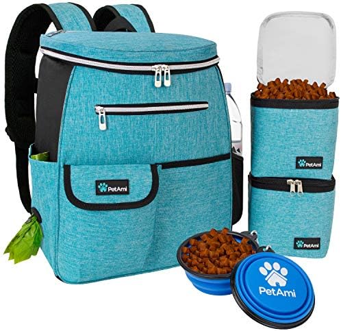 PetAmi Dog Travel Backpack 27L Airline Approved Pet Supplies Bag, Teal Blue by PetAmi