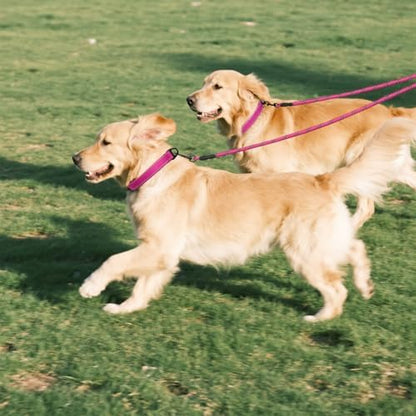 Taglory Double Dog Leash Coupler for Two Dogs, 1/3" Lightweight Dual Leash Extension for Small and Medium Dogs, No Tangle 360° Swivel, Reflective Rope, 30 Inch, Pink - Image 7