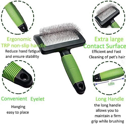 Dog Slicker Brush - Large Grooming Brushes for Dogs and Cats - Professional Groomer Supplies for Long Hair Pet - Slicker Brush For Goldendoodles-Easy To Use - Comfortable - Removes Long and Loose Hair - Image 6