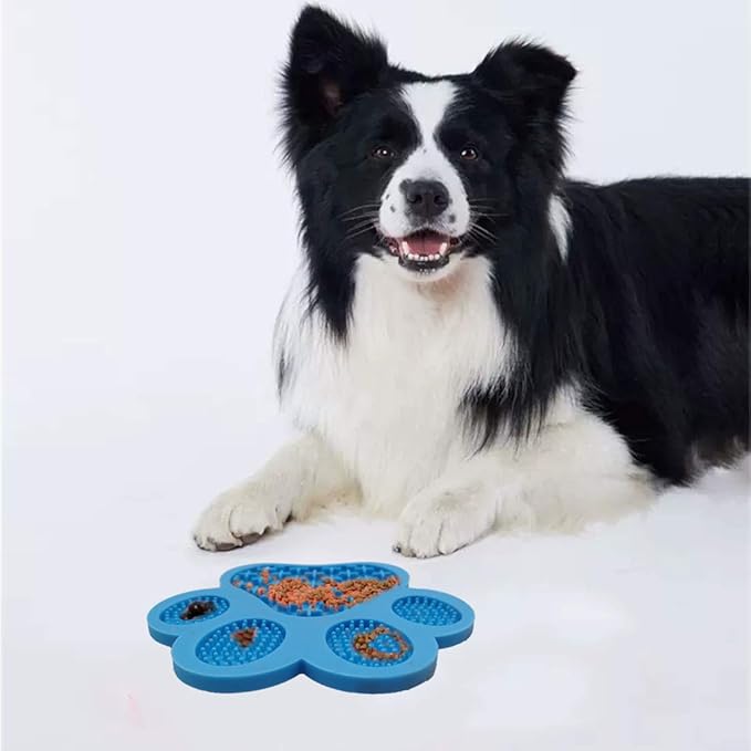 Dog Lick Pad, Dog Washing Distraction Device, Slow Eating Cute Mat with Super Suction for Pet Licking Peanut Butter, Bathing, Grooming Training (Green)