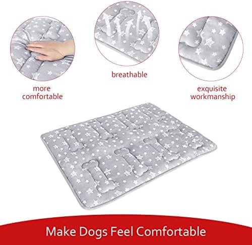 Dog Crate Pad Mat (42" X 28"), Soft Dog Bed Mat with Cute Prints - Image 2