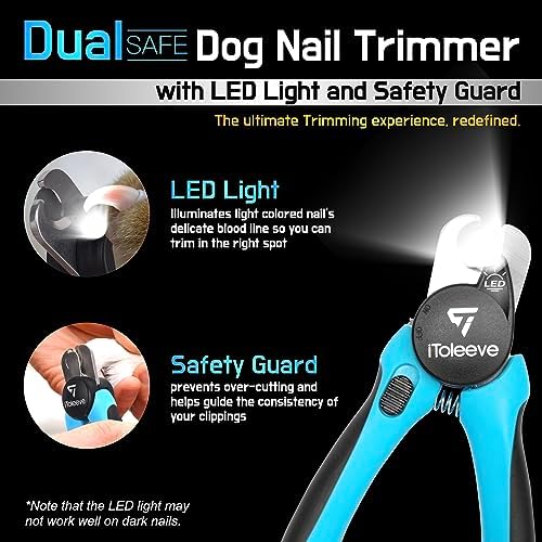 iToleeve LED Dog Nail Clipper with Light, Illuminates Nails Helps See Quick - Image 2