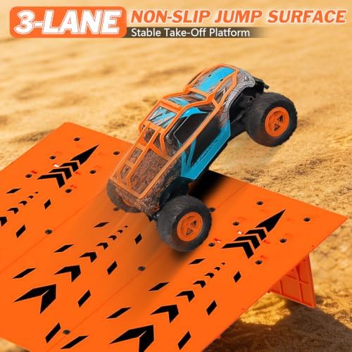 RC Jump Ramp Jumping Stunt, Detachable RC Training Takeoff Board Ramp Track for 1/12 1/14 1/16 1/18 1/24 Scale RC Car Monster Truck Buggy Off-Road Racing Games - Image 2